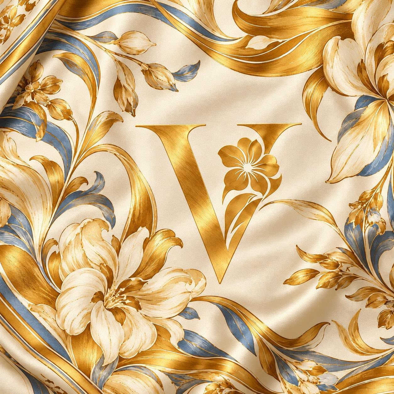 The Veronushka silk with its V monogram